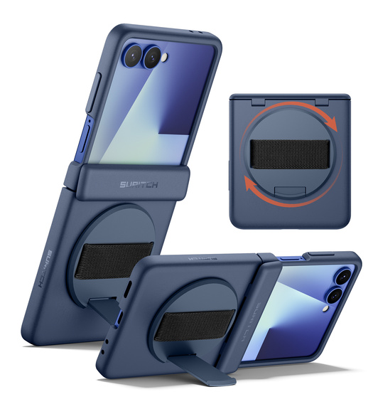 Etui do Samsung Galaxy Z Flip7, Suritch, niebieskie