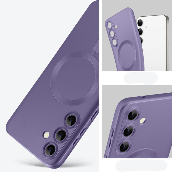 Etui do Samsung Galaxy A36 5G, ColorMag, do MagSafe, fioletowe + Szkło hartowane 9H