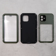 Etui Love Mei do iPhone 12, pancerne ze szkłem, zielone