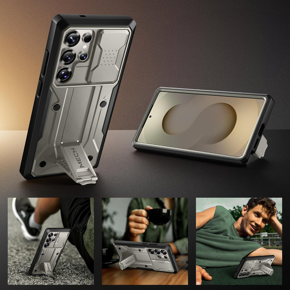Etui do Samsung Galaxy S25 Ultra, Tongate MECH Series, Klips do paska, TiGray