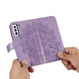 Etui z klapką do Samsung Galaxy S21 FE, Mandala, fioletowe