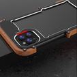 Etui R-JUST do iPhone 13, Alu Wood Bumper, czarne