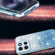 Etui do Motorola Moto G86 5G, Glitter Flower, niebieskie