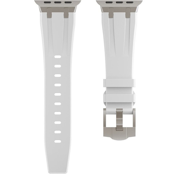 Pasek Silikonowy do Apple Watch 1/2/3/4/5/6/7/8/9/10/11/SE Ultra 1/2/3 42/44/45/46/49mm, Biały