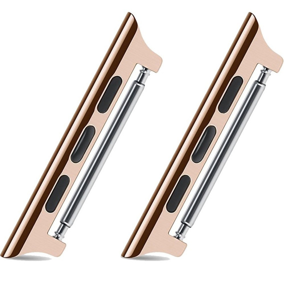 Zapięcie ze stali nierdzewnej do zegarka Apple Watch 1/2/3/4/5/6/7/8/9/10/11/SE Ultra 1/2/3 42/44/45/46/49mm, Rose Gold