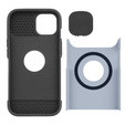 Etui do iPhone 13 / iPhone 14, ERBORD MagSafe Cam Slider, niebieskie + Szkło na ekran