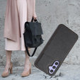Etui skórzane do Samsung Galaxy A05s, Obudowa Lychee leather Case, czarne