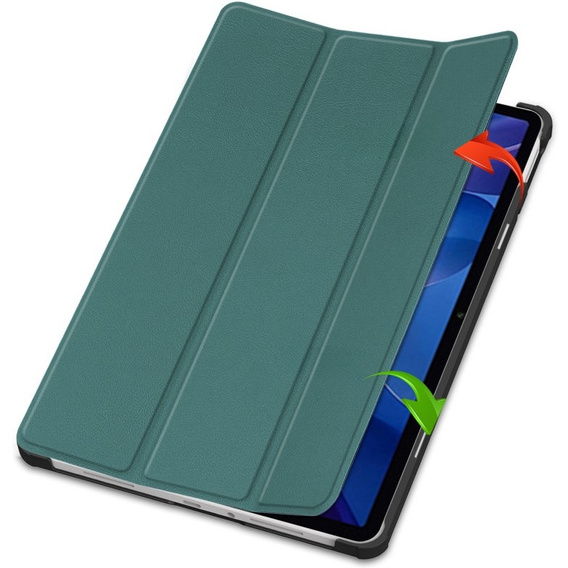Etui z klapką do Xiaomi Redmi Pad 2 – z funkcją podstawki, zielone