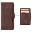 Etui z klapką do Xiaomi 14T Pro, Card Slot, brązowe