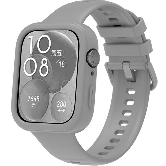 Etui Silikonowe do Huawei Watch Fit 3, szare