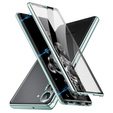 Etui do Samsung Galaxy S24, Magnetic Dual Glass, zielone