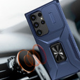Etui do Samsung Galaxy S24 Ultra, Slide Lens Lid, Niebieskie