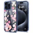 Etui Spigen do iPhone 15 Pro, Ultra Hybrid Blossom, Przezroczyste, Kwiaty