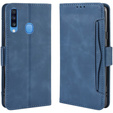Etui z klapką do Samsung Galaxy A20s, Card Slot, granatowe
