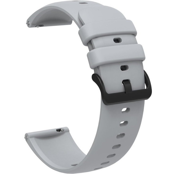 Pasek Silikonowy Uniwersalny 22mm, gładki, Szary