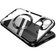 Etui Magnetic Dual Glass MagSafe do iPhone 15, czarne