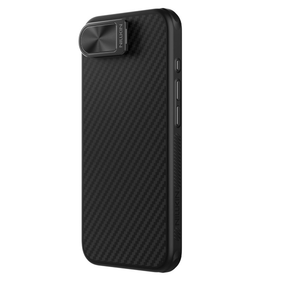 Etui do iPhone 16e, pancerne Nillkin, Carboprof Case, do Magsafe, czarne