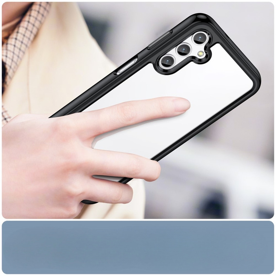 Etui do Samsung Galaxy A14 4G/5G, Fusion Hybrid, przezroczyste / czarne