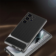 Etui do Samsung Galaxy S24 Ultra, GKK Woven Leather, czarne