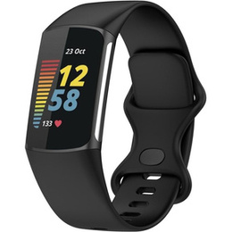 Pasek silikonowy do Fitbit Charge 5, Czarny