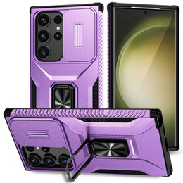 Etui do Samsung Galaxy S24 Ultra, Slide Lens Lid, Fioletowe