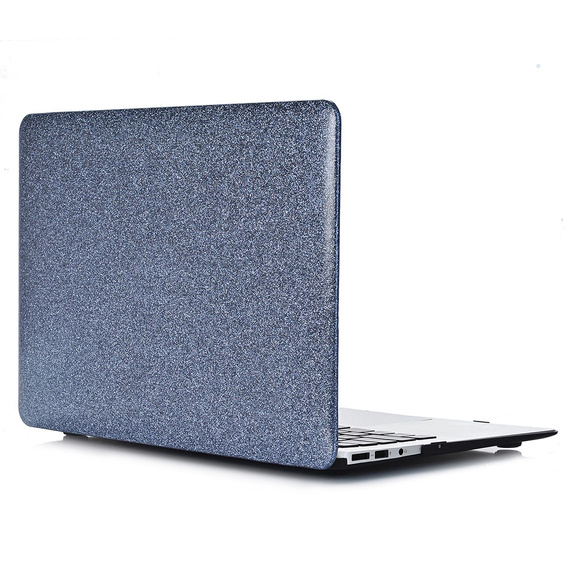 Etui do MacBook Air 13 A2337 M1 A2179 A1932, Glitter Hard Case Obudowa, Brokat, Szare