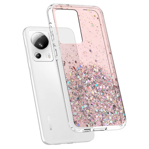 Etui do Xiaomi 13 Lite, Glittery, różowe