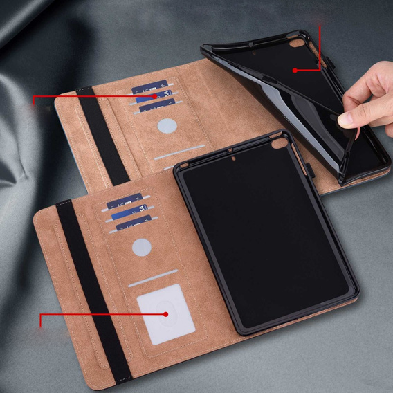 Etui do Lenovo Tab M10 Plus 10.6 Gen 3 TB-125F TB-128F, Classic, z miejscem na rysik, niebieskie