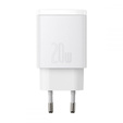 Baseus Compact PD 20W – ładowarka sieciowa z portami USB-C i USB-A, biała