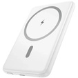 Power bank HOCO J140A, 5000 mAh, MagSafe, PD/QC 20W – ultra-cienki, biały