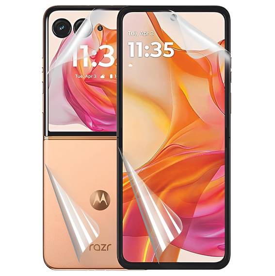 Folia Hydrogel do Motorola Razr 60 Ultra na tylny, przedni i wewnętrzny ekran - przezroczysta