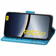 Etui z klapką do Xiaomi Poco F7, Butterfly, niebieskie