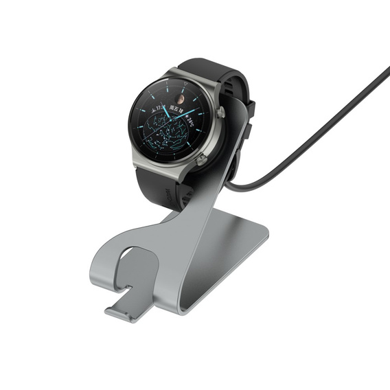 Ładowarka USB Stacja Dokująca do Huawei Watch 3 / 3 Pro / GT 2 Pro, Szara