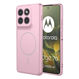 Etui do Motorola Edge 70 5G, Silicone Lite, do MagSafe, różowe