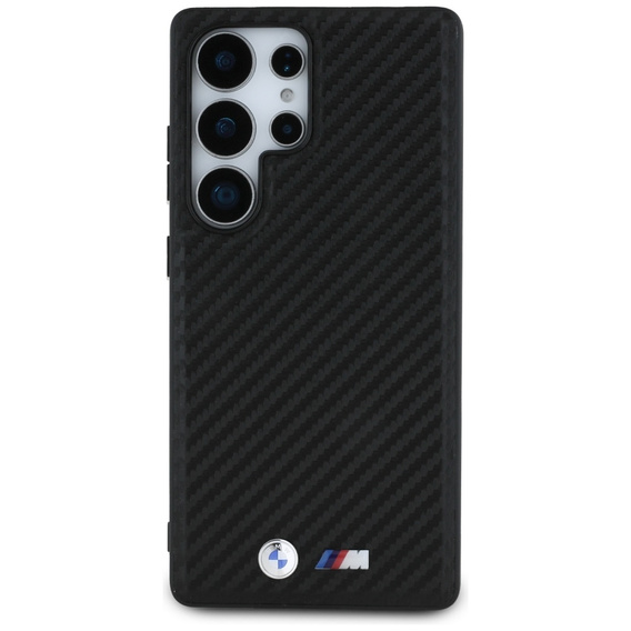 Etui Skórzane BMW do Samsung Galaxy S25 Ultra, Leather Carbon, Czarne