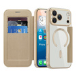 Etui z klapką do iPhone 17 Pro Max, RFID Wallet MagSafe z ochroną aparatu, złote