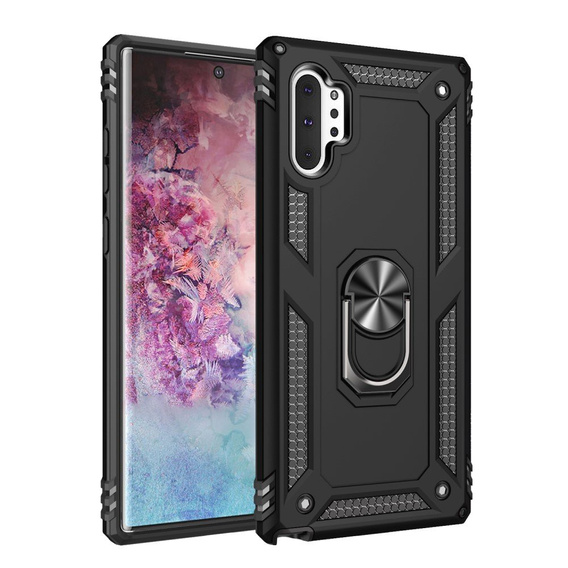 Etui pancerne do Samsung Galaxy Note 10+ Plus, Nox Case Ring, czarne