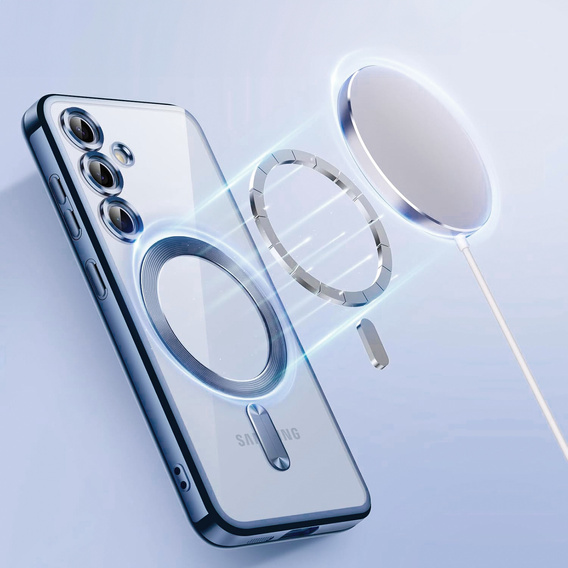 Etui do Samsung Galaxy S25 FE, Electro MagSafe, niebieskie
