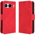 Etui z klapką do OnePlus Nord 4, Card Slot, czerwone