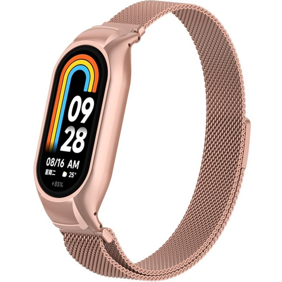 Pasek Bransoleta Milanese do Xiaomi Smart Mi Band 8 / Xiaomi Smart Mi Band 9, Różowy