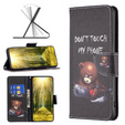 Etui z klapką do Infinix Hot 30, Wallet, Don't Touch My Phone czarne