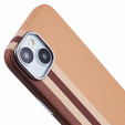Etui do iPhone 14, Carbon Fiber MagSafe, żółte