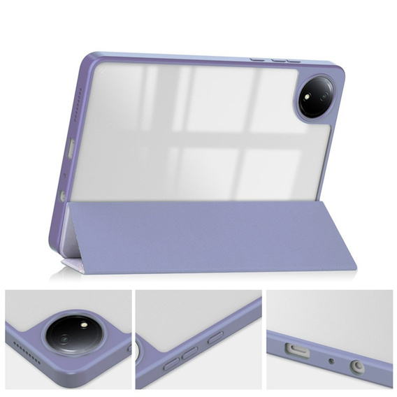 Stylowe etui do Xiaomi Redmi Pad SE 8.7" – Smartcase Hybrid Marble fioletowe