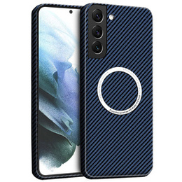 Etui do Samsung Galaxy S21 Plus, Magsafe Slim Carbon, niebieskie