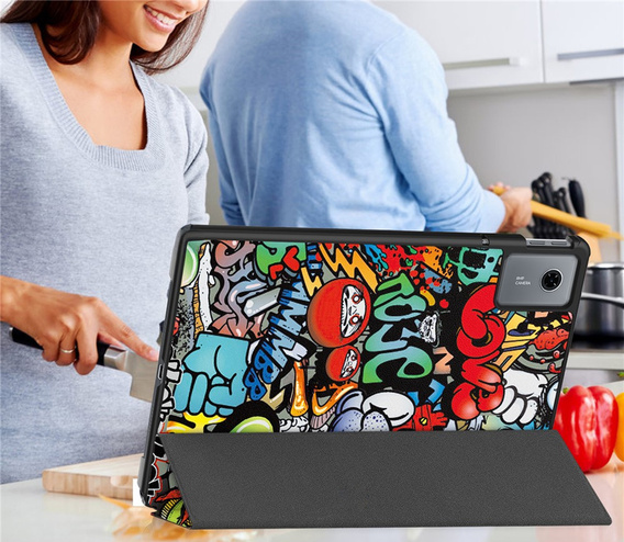 Etui do Lenovo Idea Tab 11" 2025 TB336FU TB336ZU, Smartcase, z funkcją podstawki, Graffiti