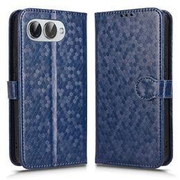 Etui z klapką do T Phone 3 5G, Wallet Rhombus, niebieskie