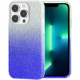 Etui Glitter Case do iPhone 13 Pro Max, Silver/Blue