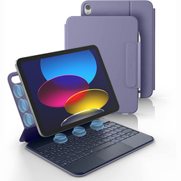 Etui z klawiaturą do iPad 11" 2025 A16 (11 gen.) / iPad 10.9" 2022 (10 gen.), Dexnor Magnetic Keyboard Touchpad, fioletowe