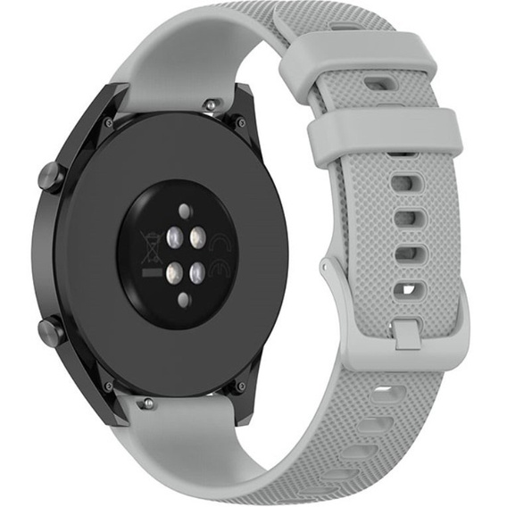 Pasek Silikonowy uniwersalny 22mm, z teksturą siatki, Szary