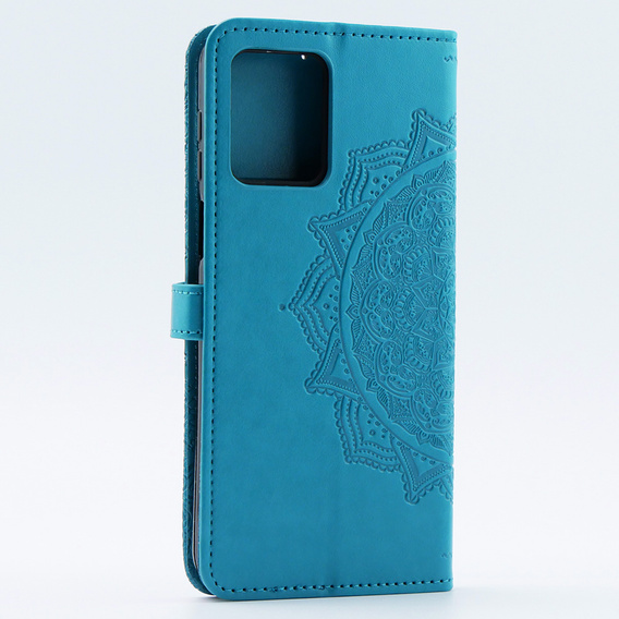 Etui z klapką do Motorola Moto G54 5G, Mandala, niebieskie